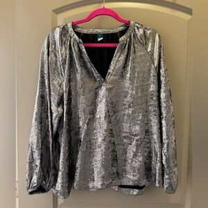 Silver Metallic Top